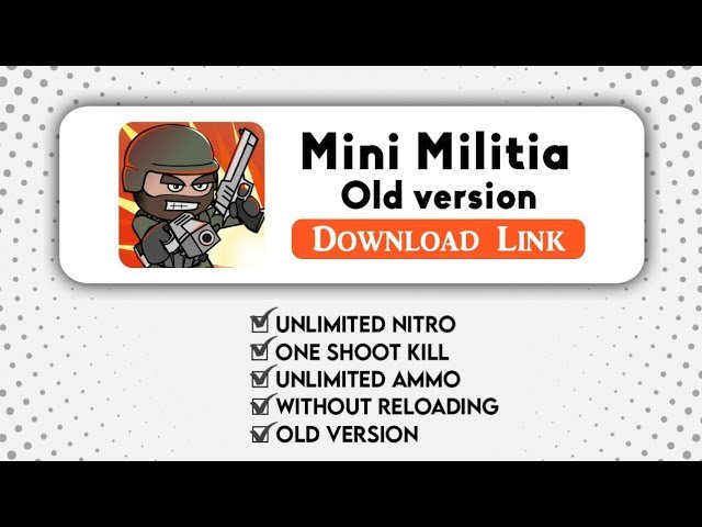 Download Mini Militia Mod Apk Unlimited Ammo And Nitro Old Version